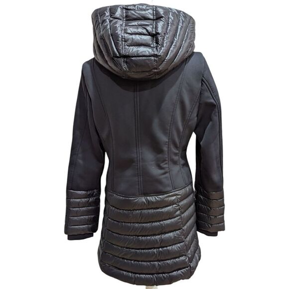 Goode Rider Ladies Medium Around Town Goose Down Coat Softshell Puffer Hooded - Picture 8 of 14